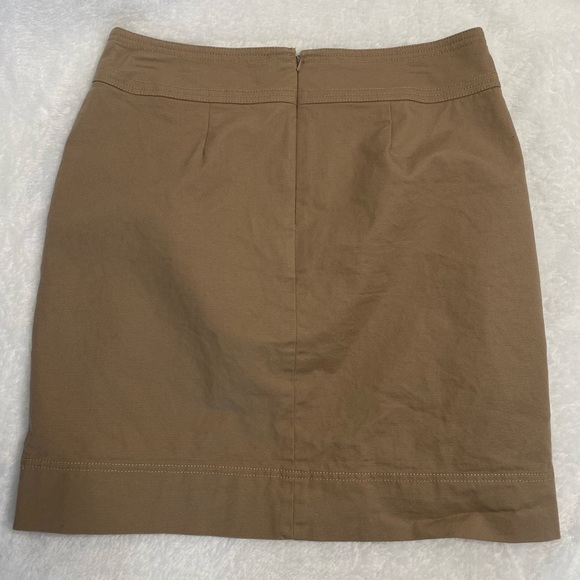 Talbots tan linen skirt size 6 - Picture 2 of 5